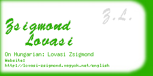 zsigmond lovasi business card
